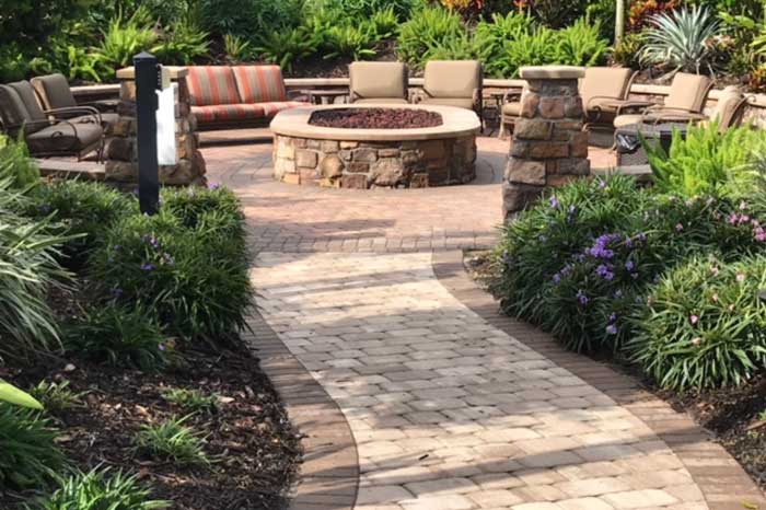 fire pit with pavers